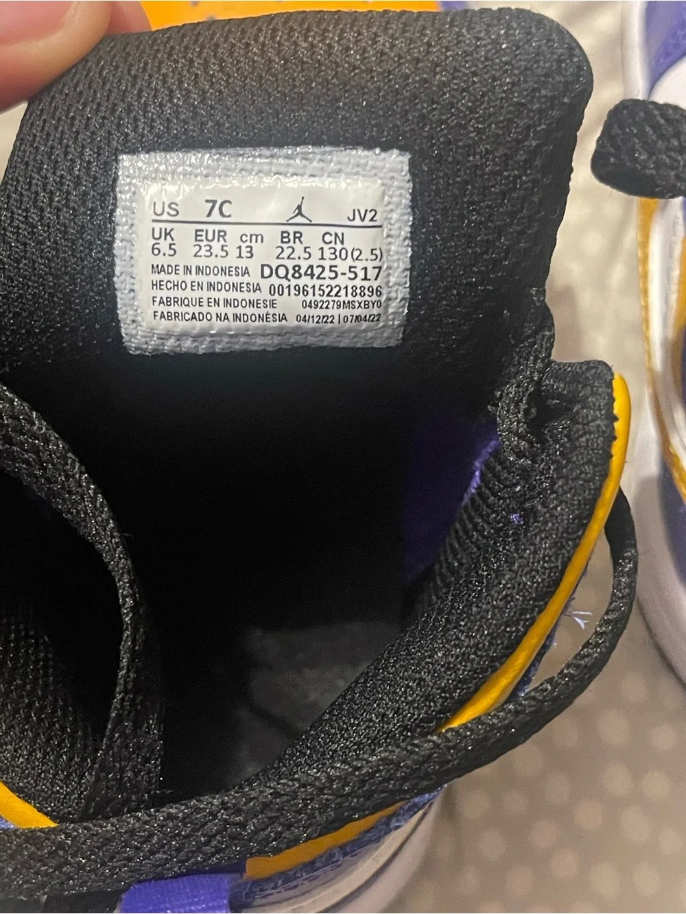 Jordan 1 Mid Toddler “Lakers” Shoes